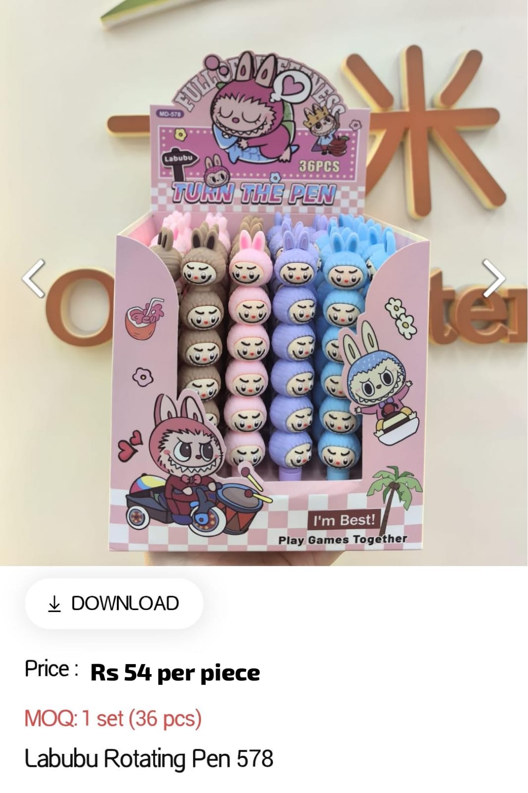 Kids Labubu Rotating Pen