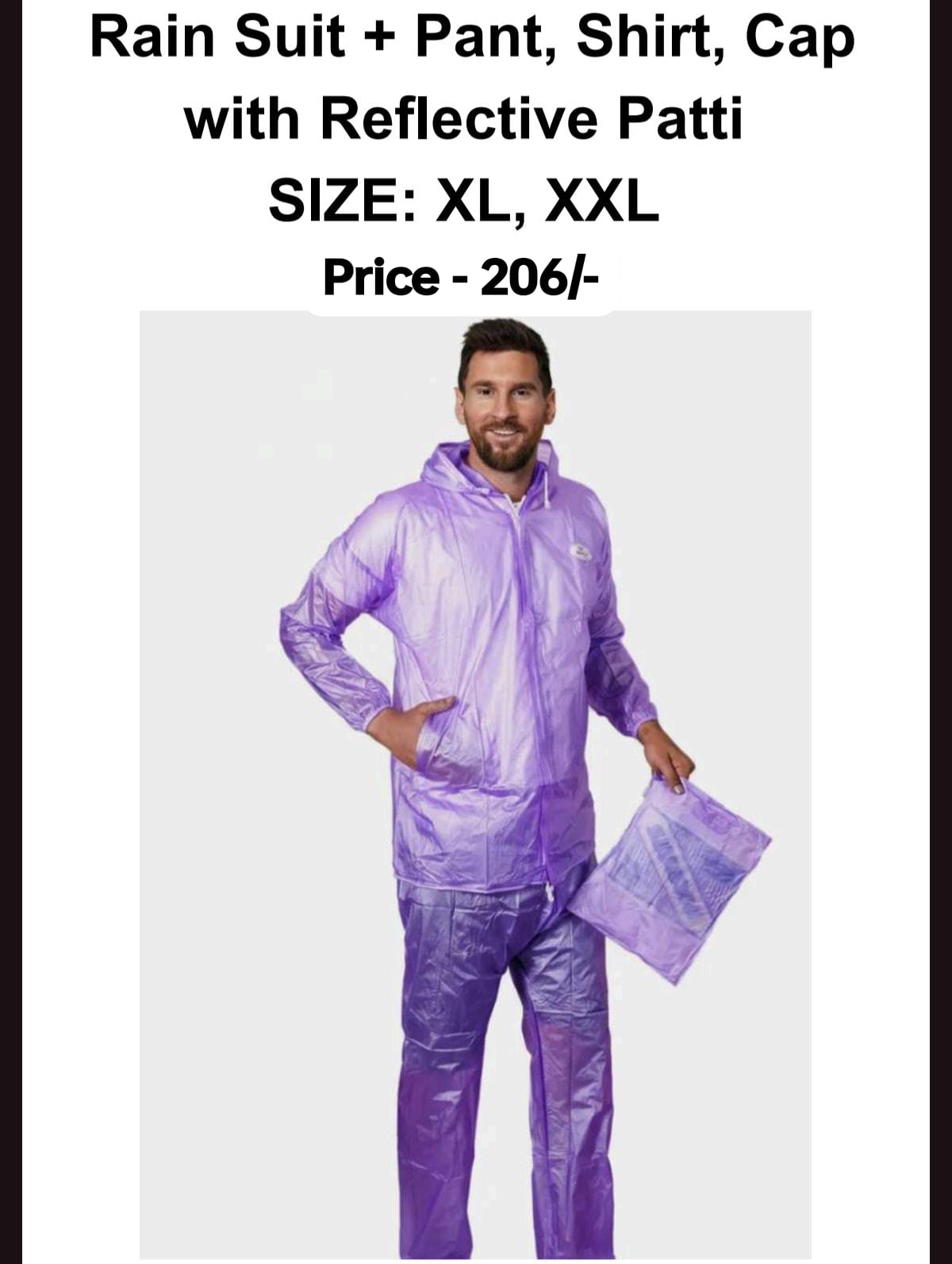 Rain Suit With Reflective Patti