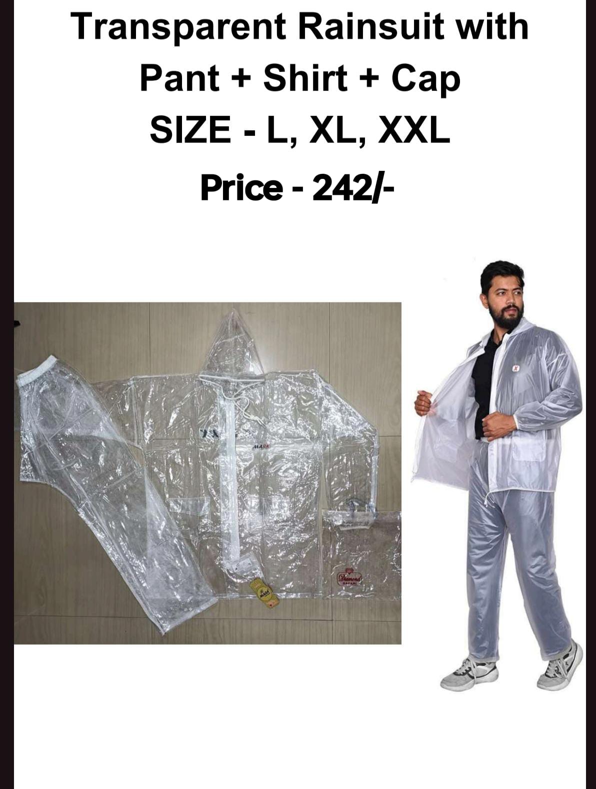 Transparent Rain Suit