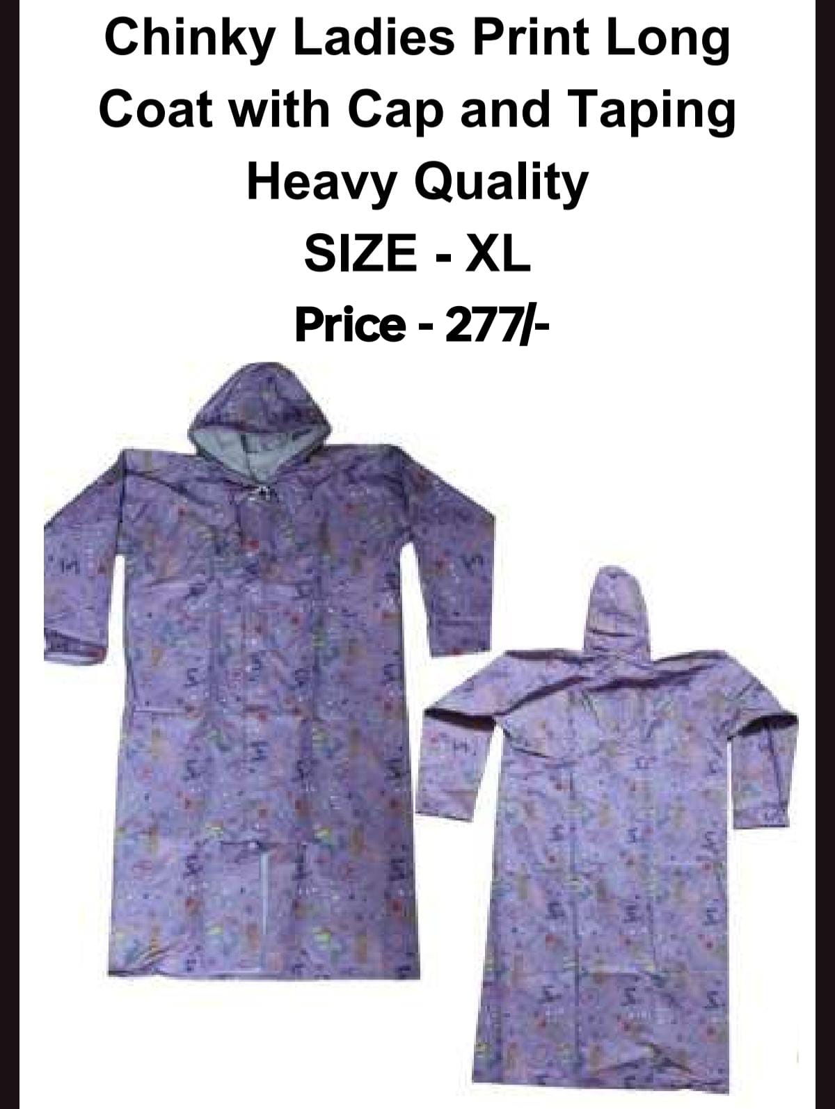 Chinky Ladies Print Long Coat