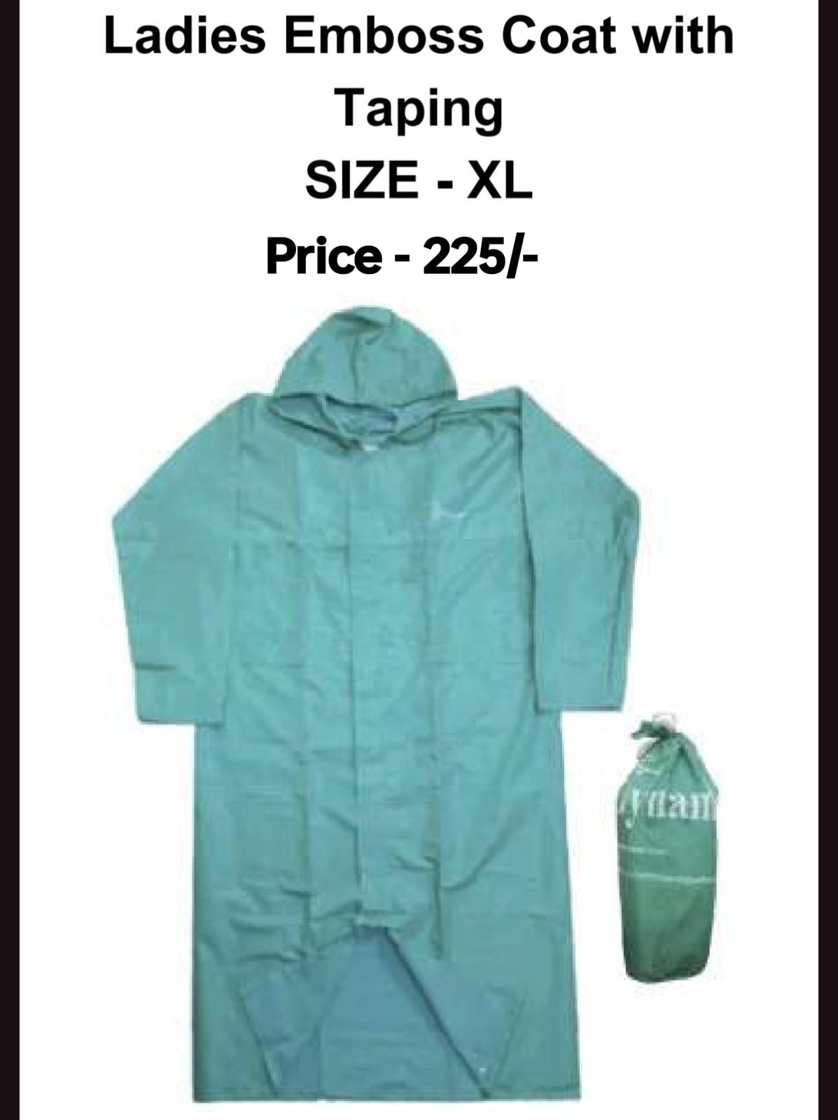 Ladies Emboss Coat With Taping