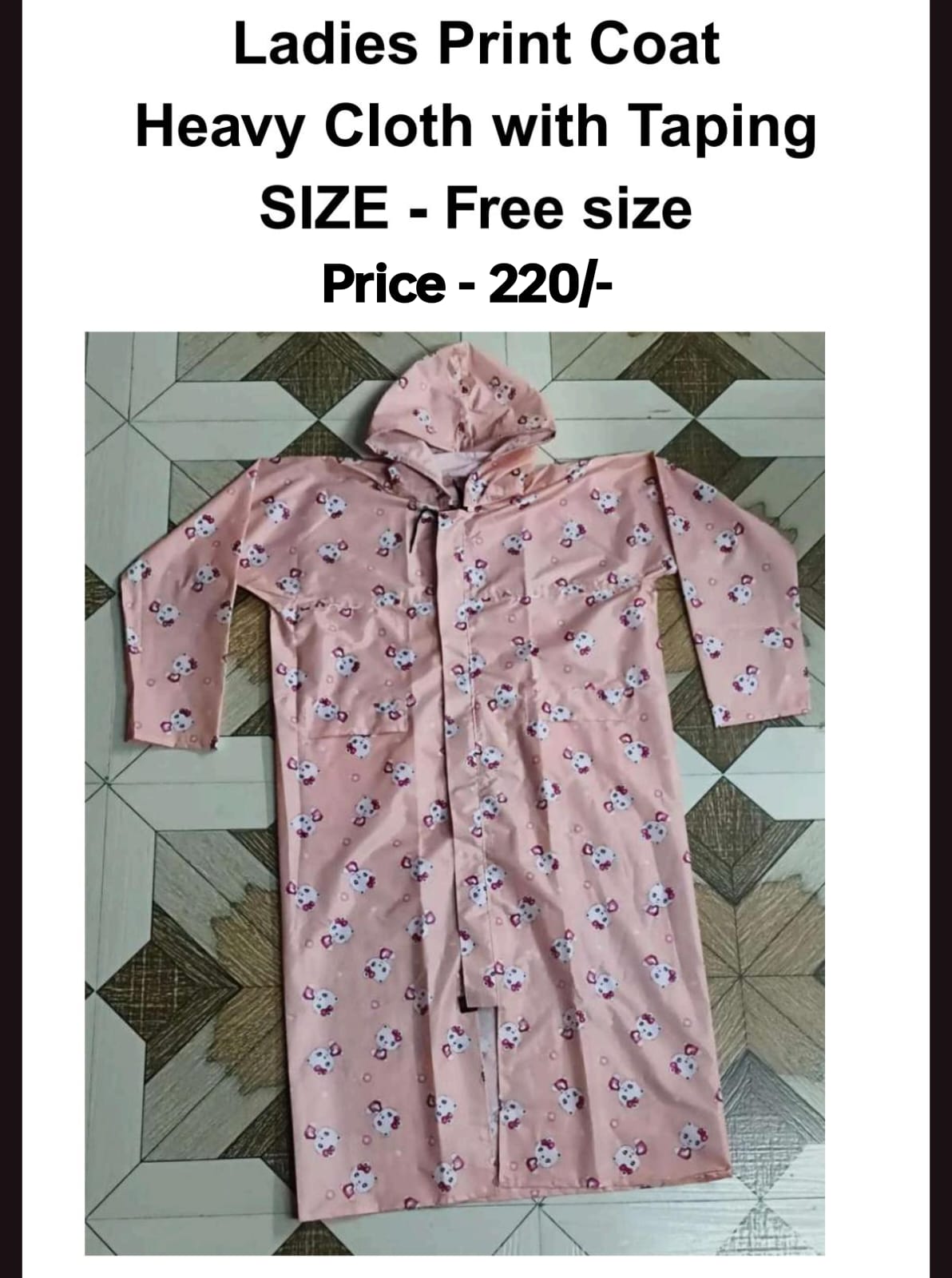 Ladies Print Cort Heavy Cloth With Taping