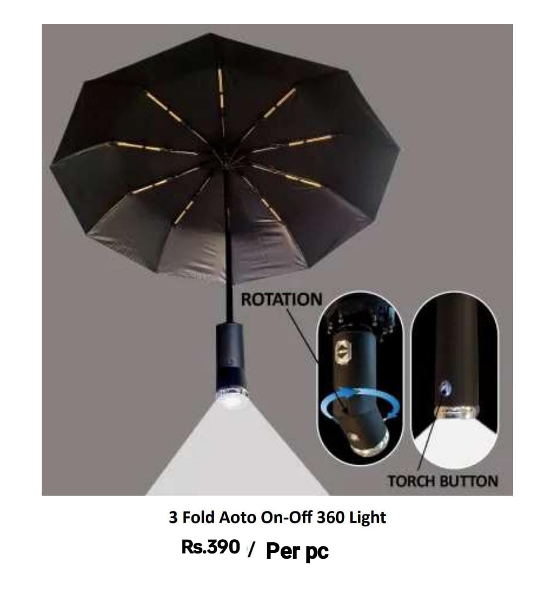 3 Fold Aoto on of Light Umbrella