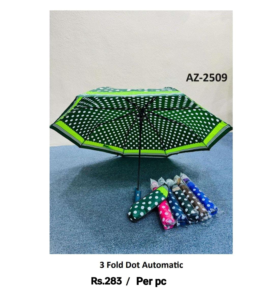 3 Fold Dot Automatic Umbrella
