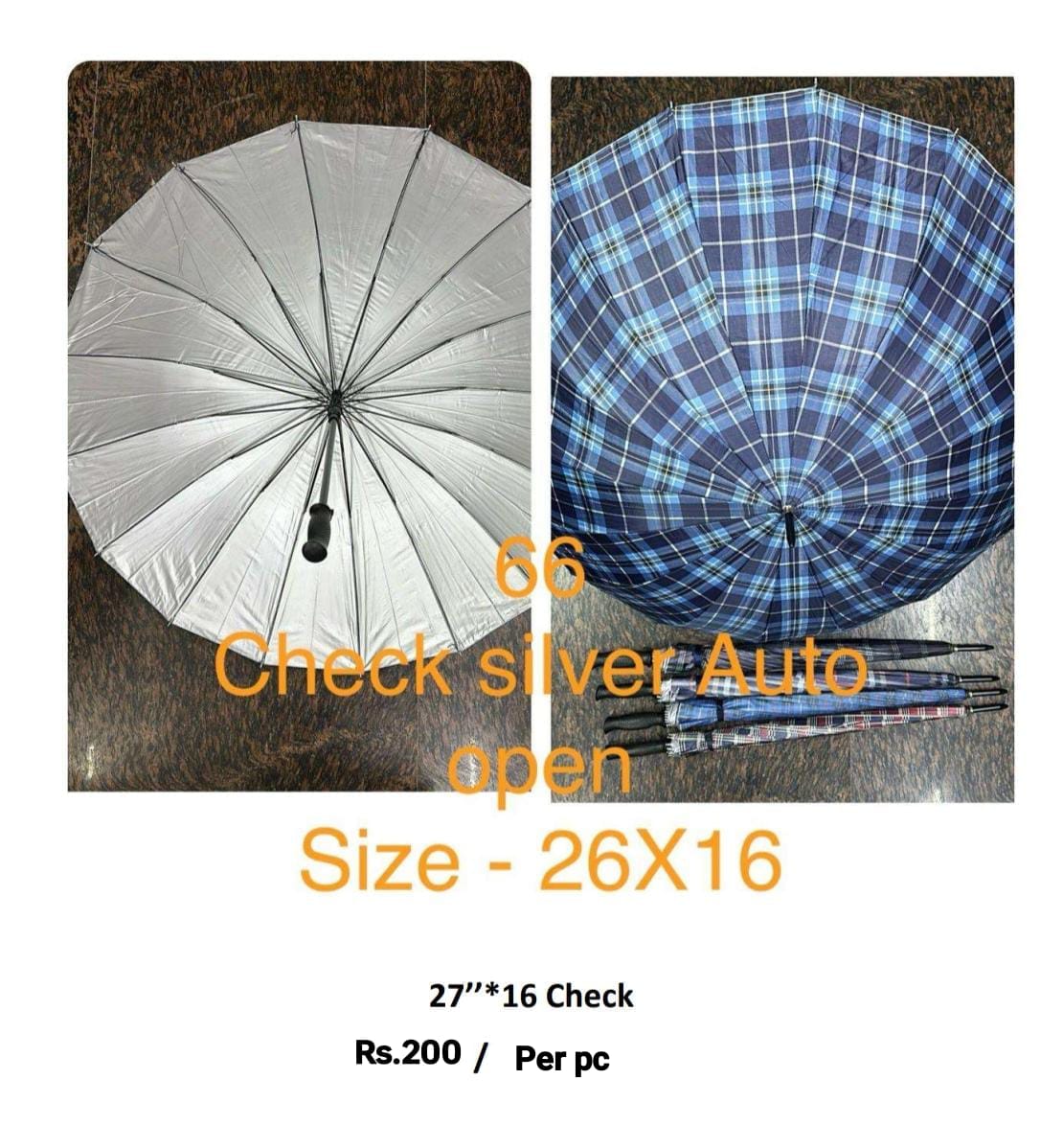 Check Sliver Auto Umbrella