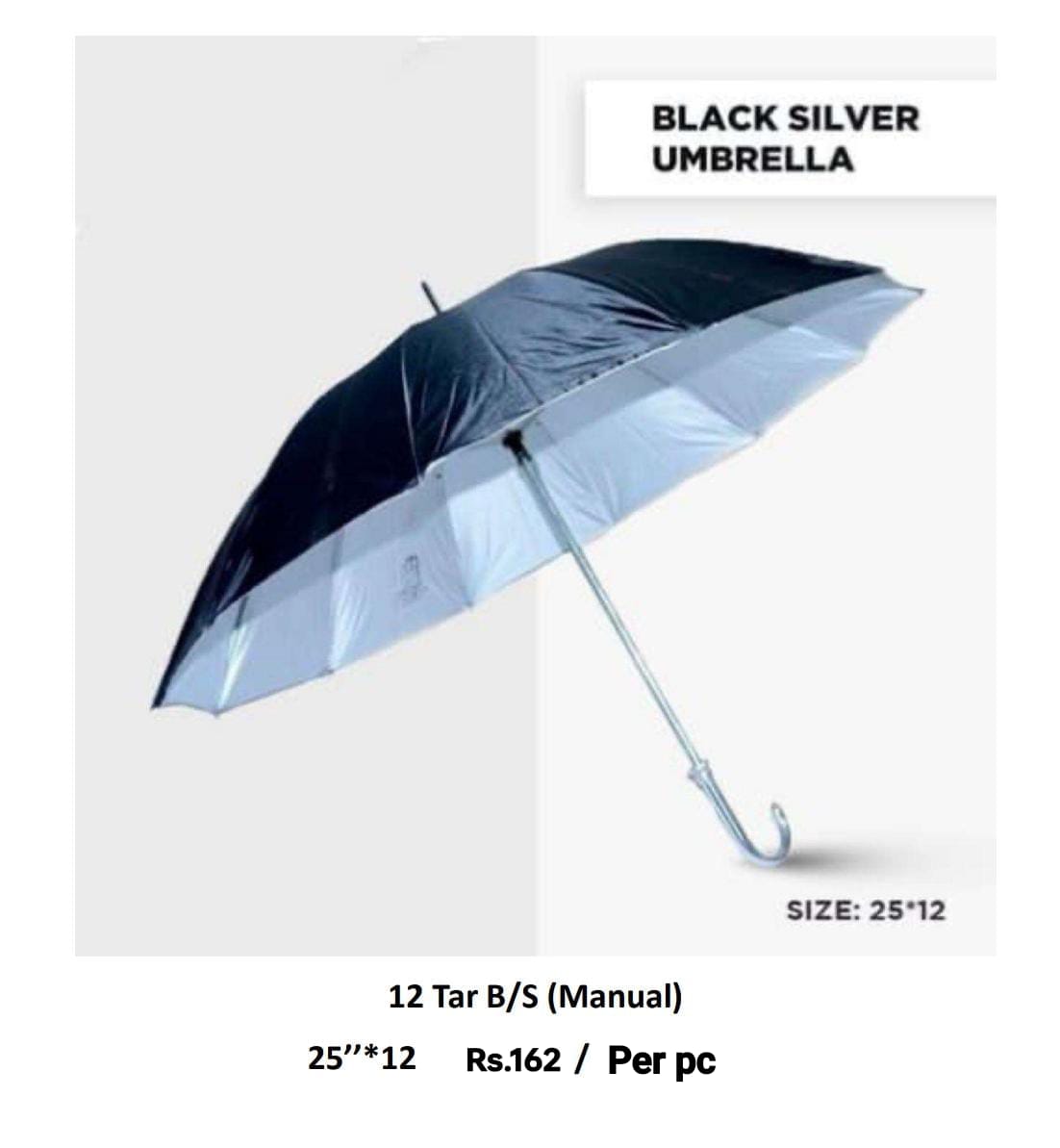 Black Silver Umbrella