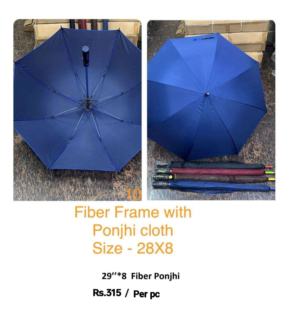 Fiber Frame With Ponjhi Clith Umbrella