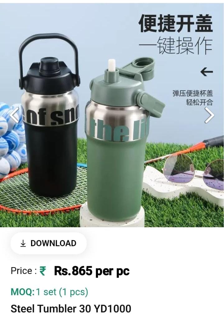 Steel Tumbler Water Bottle