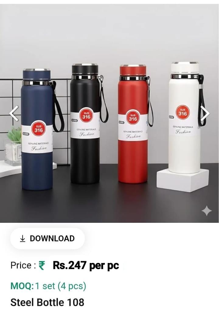 Steel water bottle