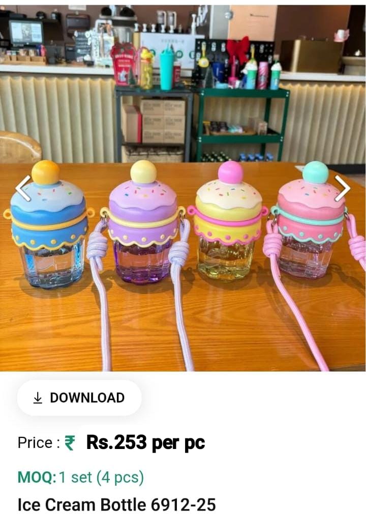 Ice Cream Water Bottle