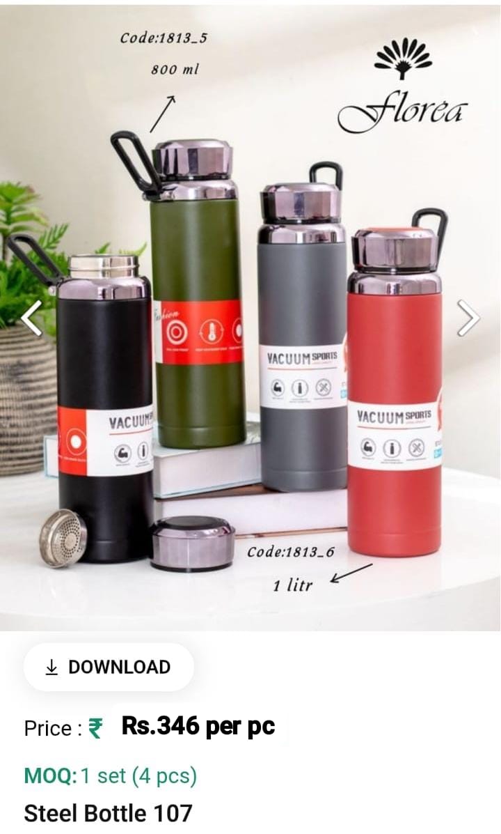 Steel water bottle