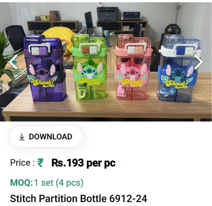 Stitch Parrition Water Bottle