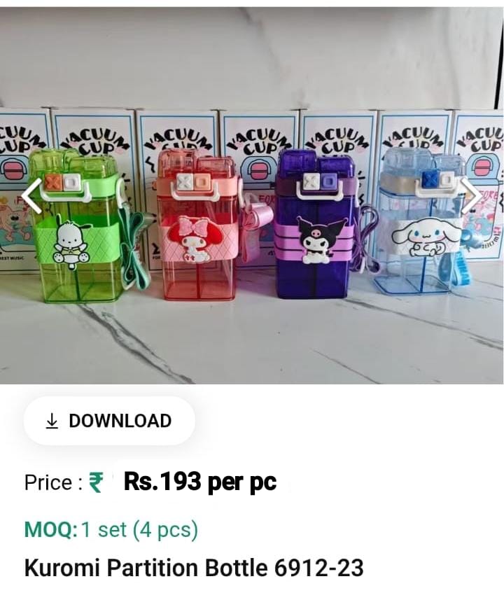 Kuromi Partition Water Bottle