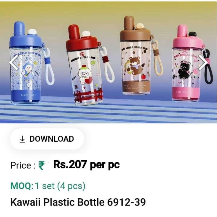Kawaii Plastic Water Bottle