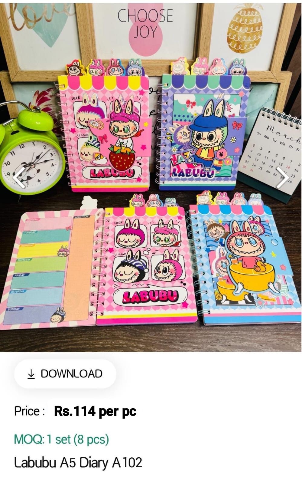 Cute A5 Labubu Kids Diary