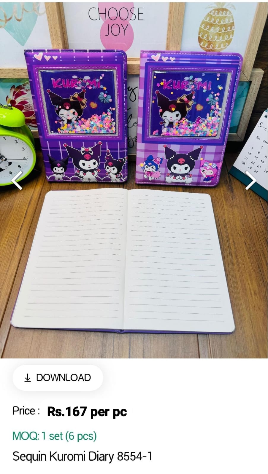 Sequin Kuromi Diary