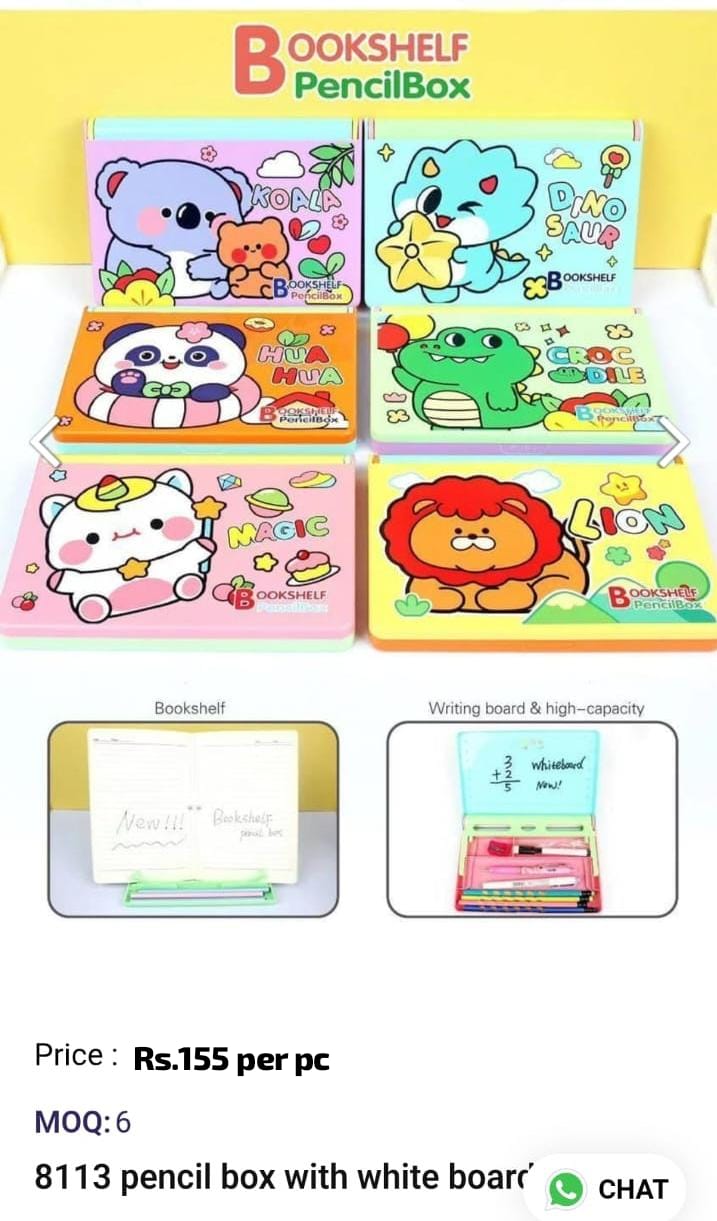 Kids Pencil Box With White Board