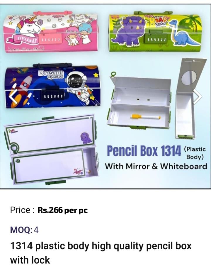 Plastic Body Pencil Box