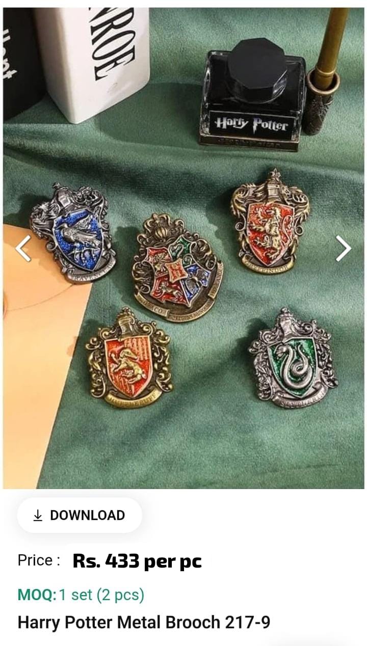 Harry Potter Metal Brooch