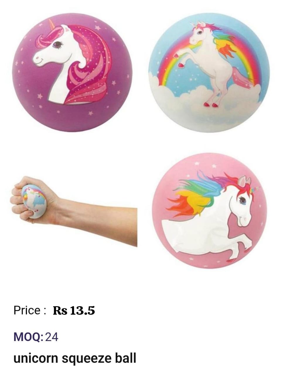 Unicorn Squeeze Ball