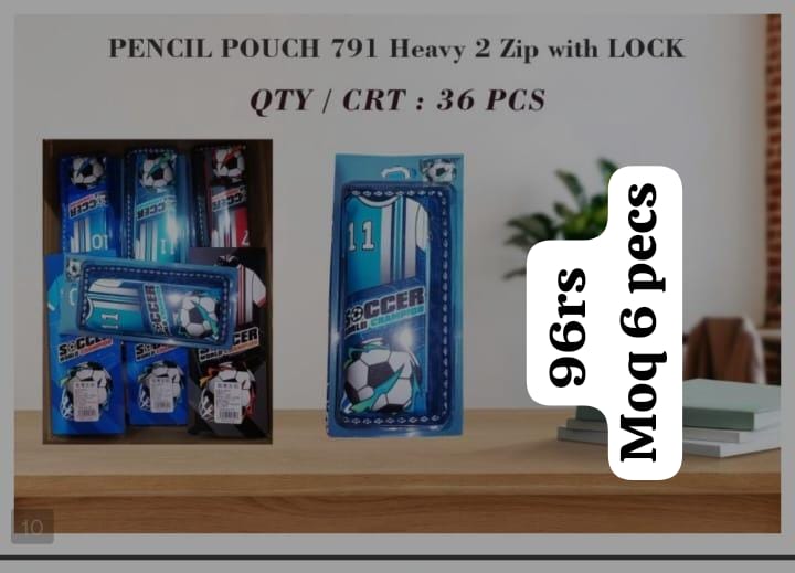 Pencil Pouch Heavy Zip With Lock