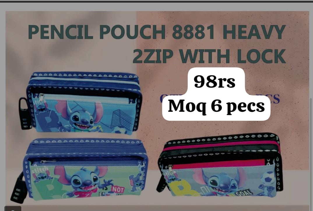 Pencil Pouch Heavy Zip