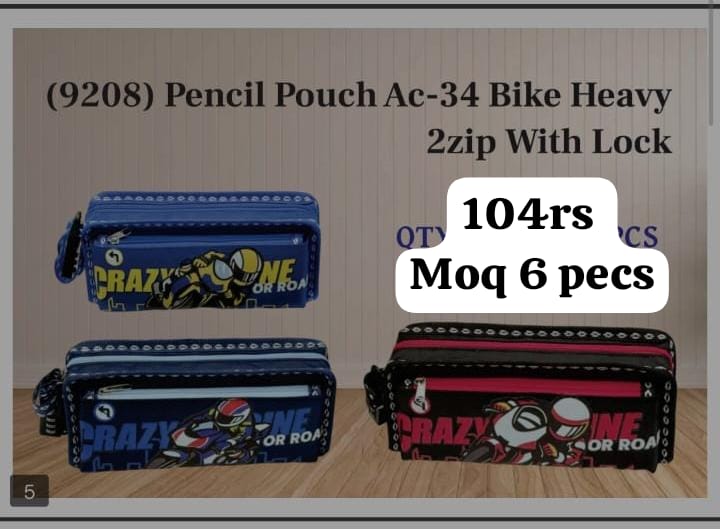 Pencil Pouch With Heavy Lock