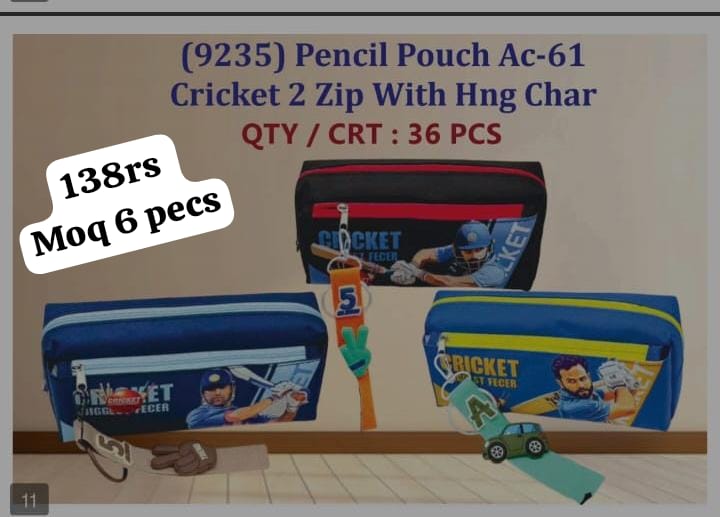 Pencil Pouch With Hng Char