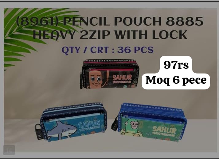 Pencil Pouch With Heavy Lock