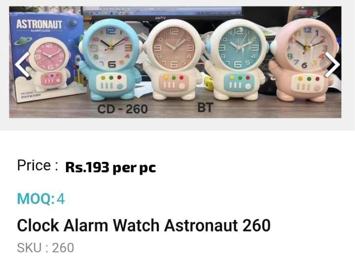 Clock Alarm Watch Astronaut