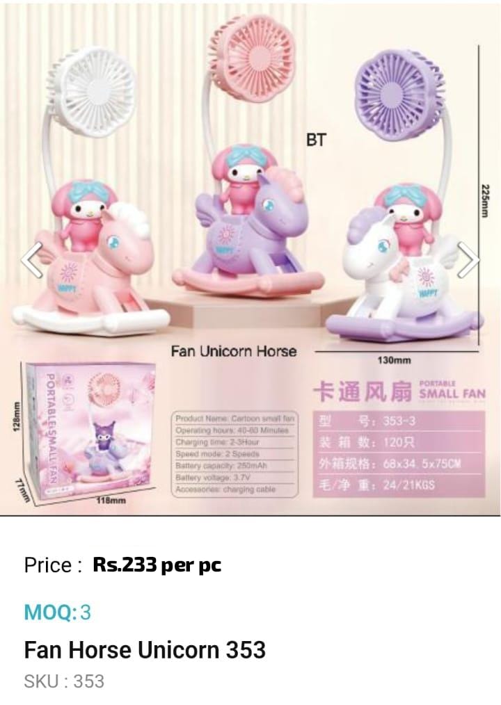 Fan Horse Unicorn