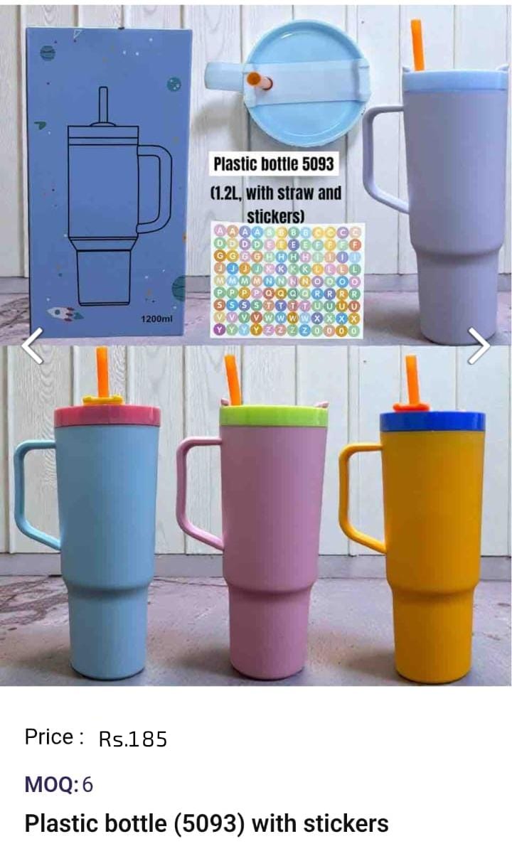 Plastic Water Bottle Wit hSticker