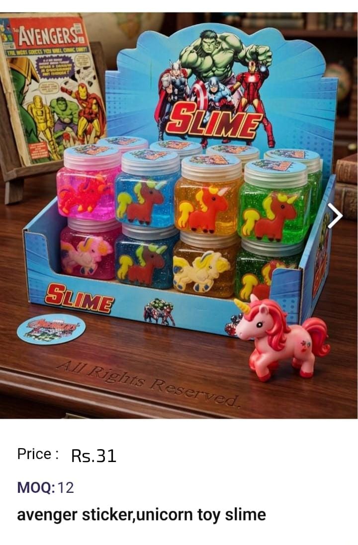 Avenger Sticker Unicorn  Toy Slime