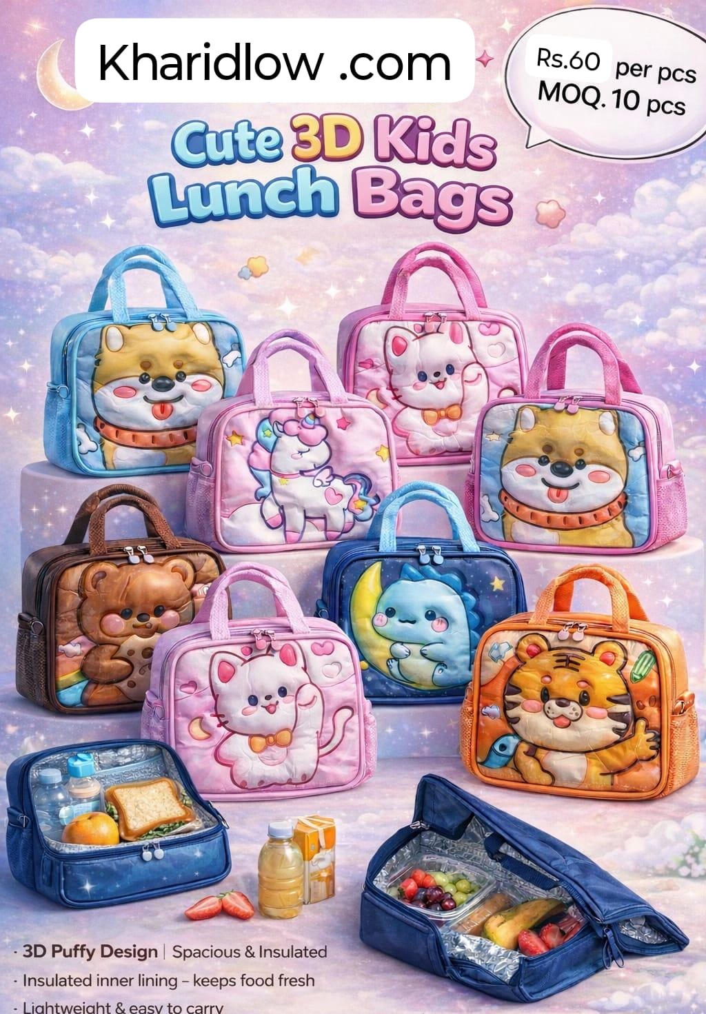 Cute Kids Lanch Bag