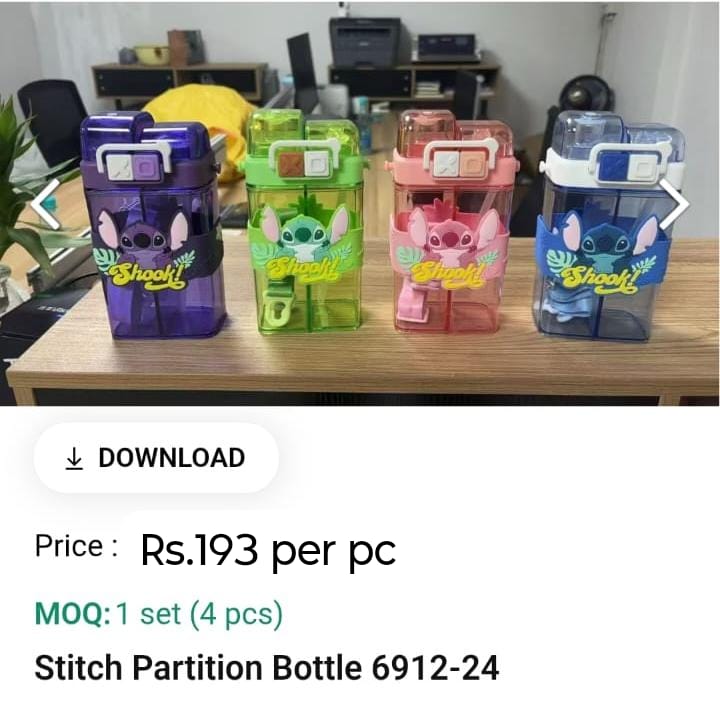 Stitch Partition Water Bottle