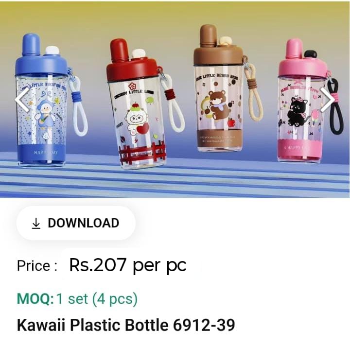Kawaii Plastic Water Bottle