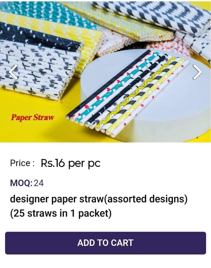 Designer Paper Straw