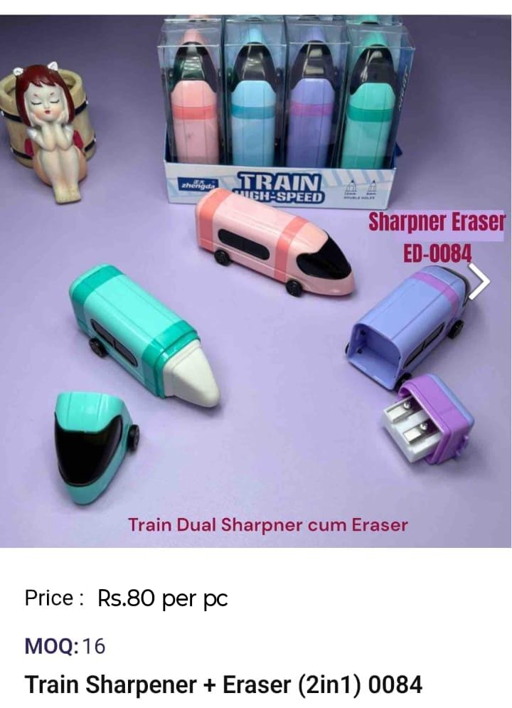 Train Sharpner And Eraser