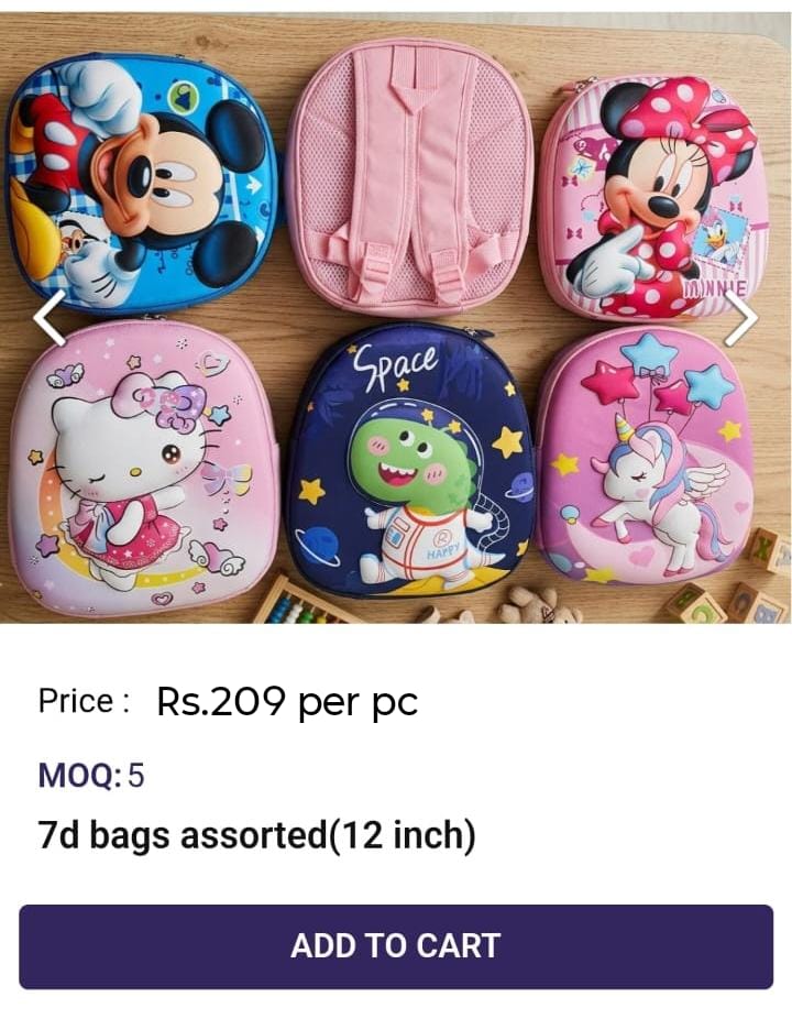 Kids Assorted School  Bag