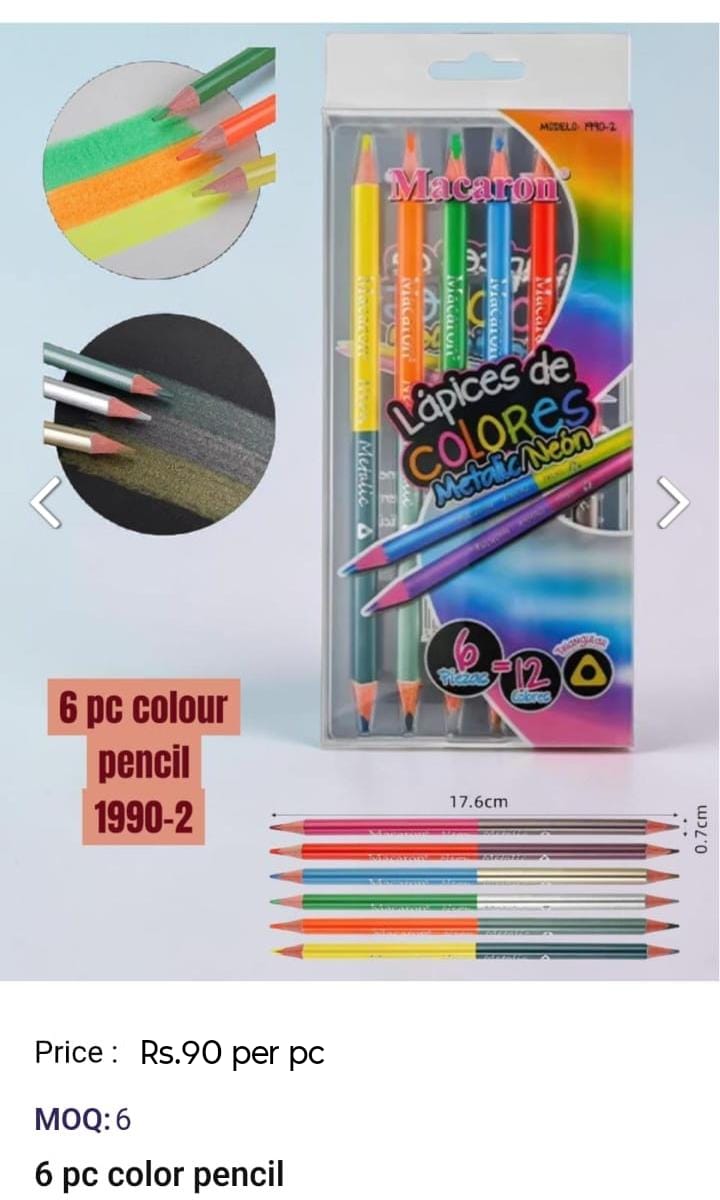 6 Pc Color Pencil