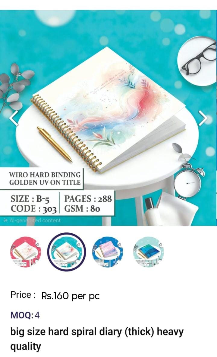 Big Size Hard Spiral Diary