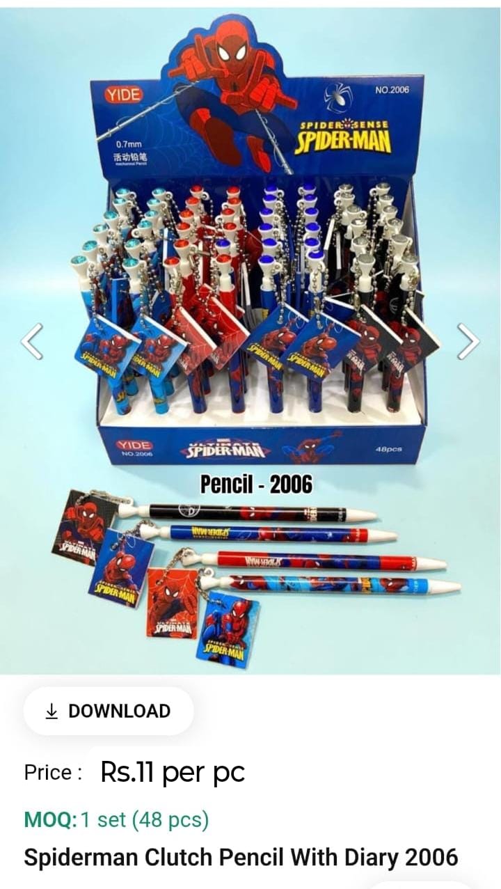 Spiderman Clutch Pencil With Diary