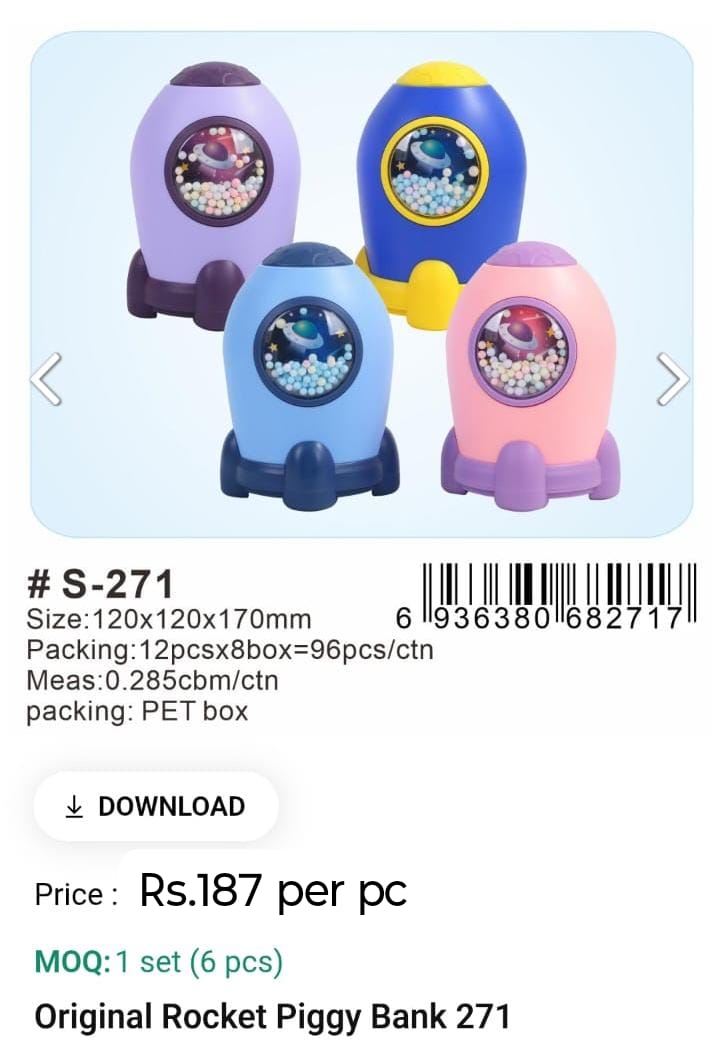 Original Rocket Piggy Bank