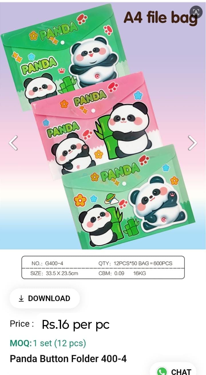 Panda Button Folder