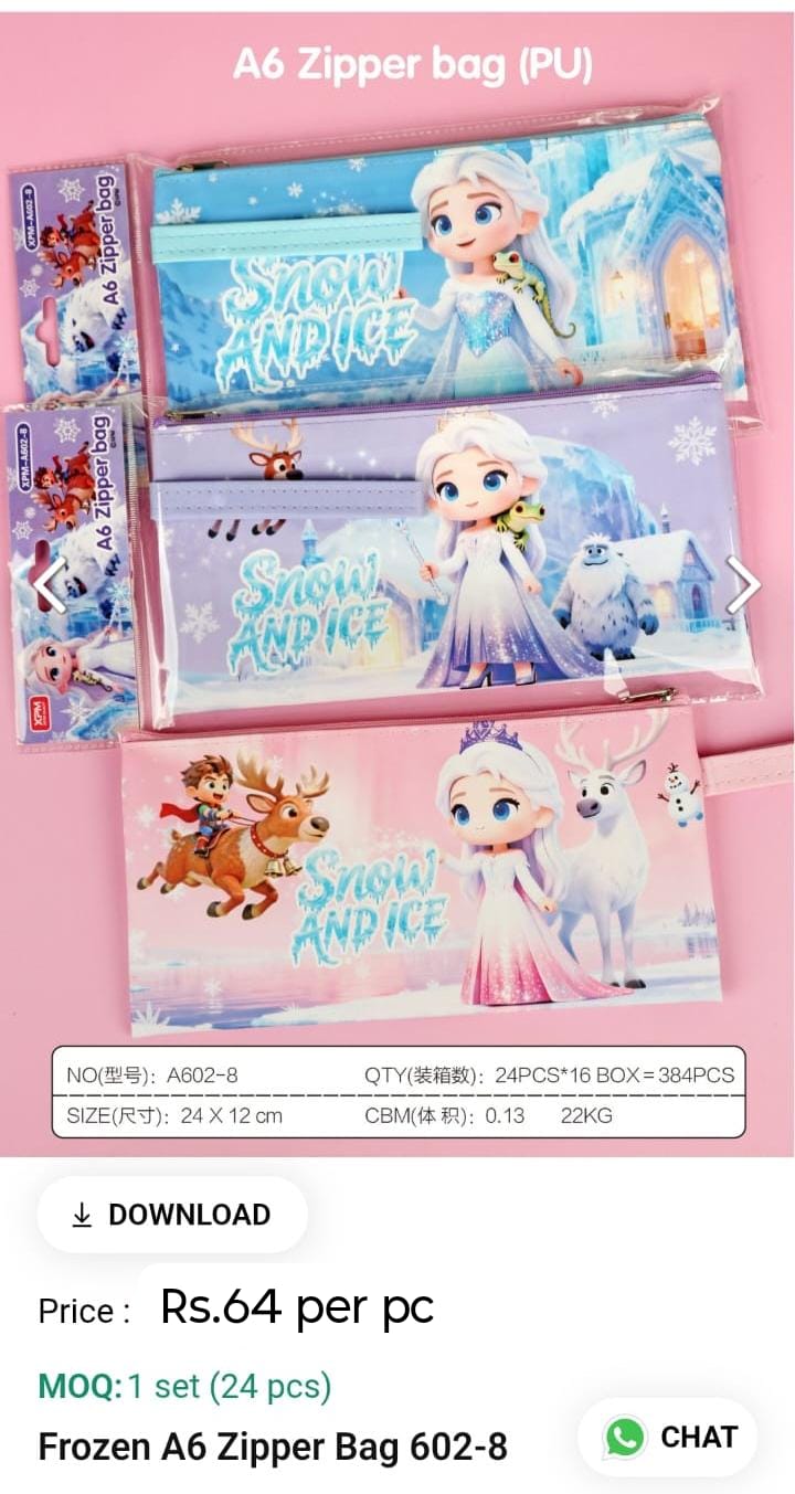 Frozen A6 Zipper Bag