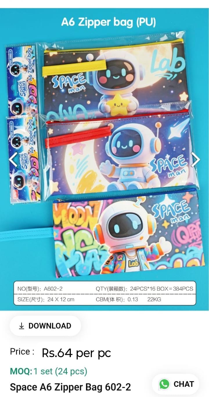 Space A6 Zipper Bag