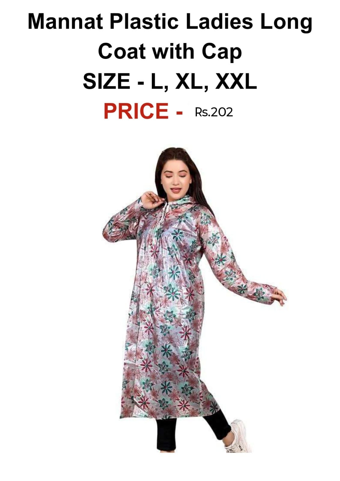 Mannat Plastic Ladies Raincoat
