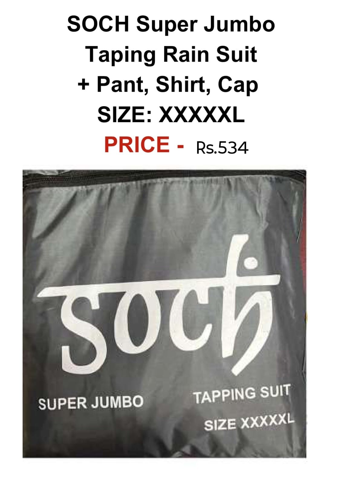 Soch Super Jambo Taping Raincoat
