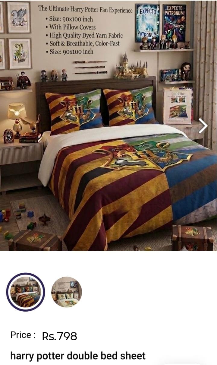 Harry Potter Double Bed Sheet
