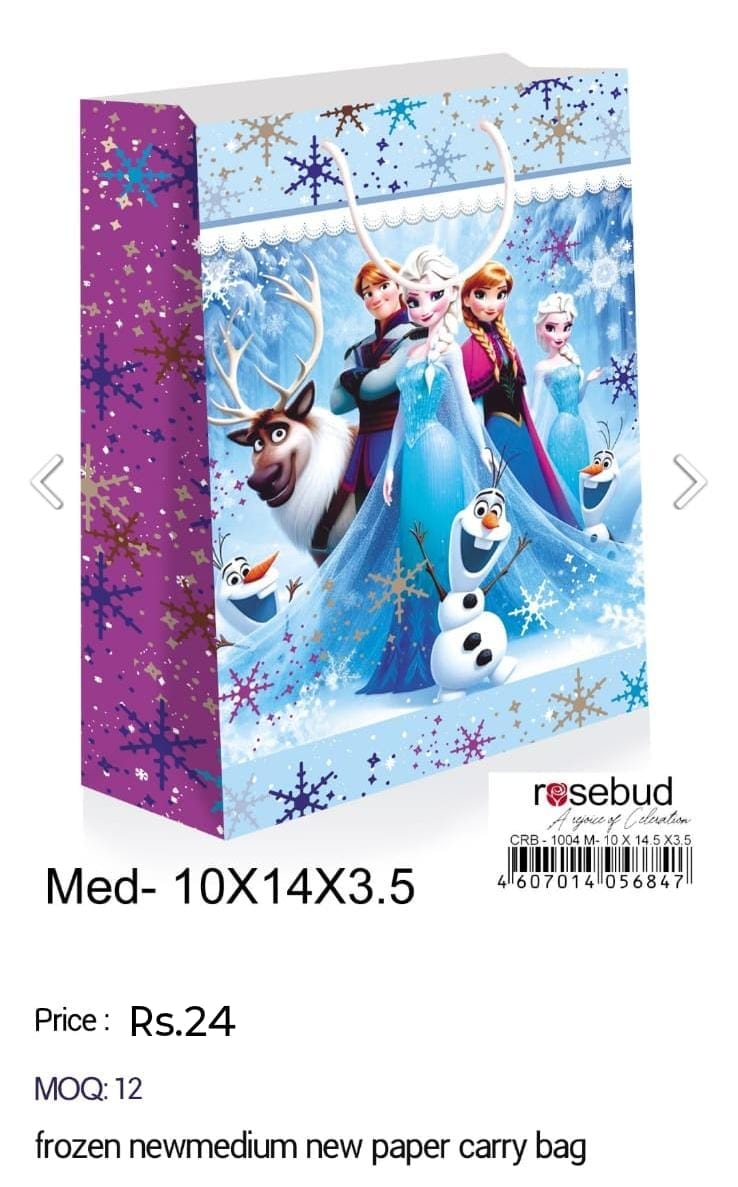 Frozen New Medium Paper Carry Bag